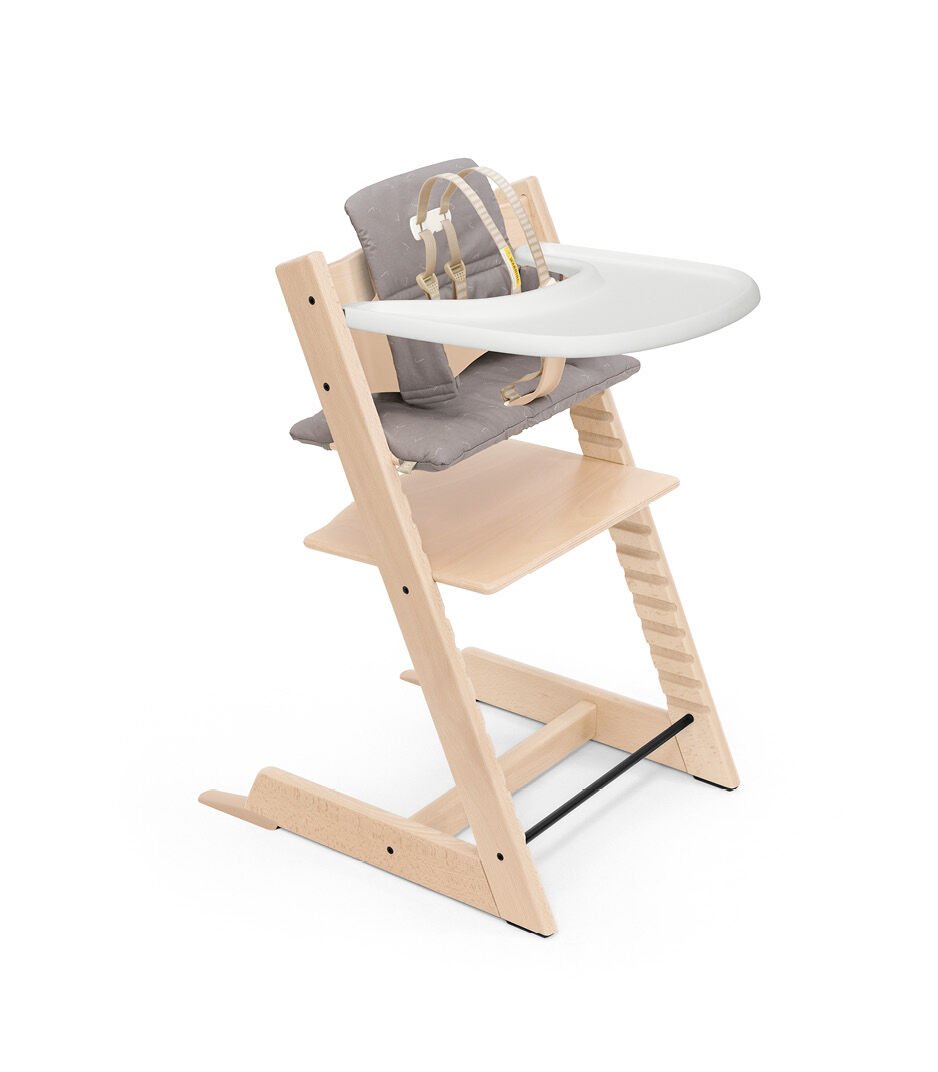 Stokke Tripp Trapp Wood High Chair with Tray: Classic Scandinavian 