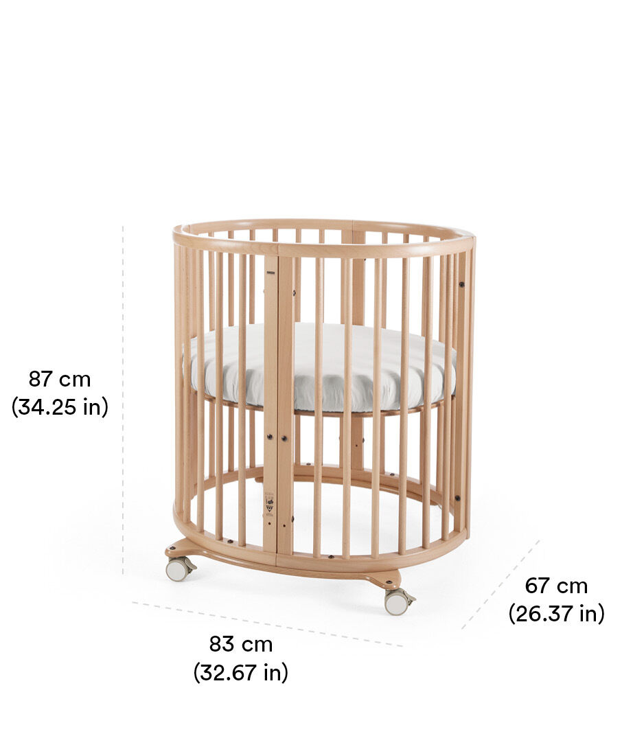 baby crib dimensions cm