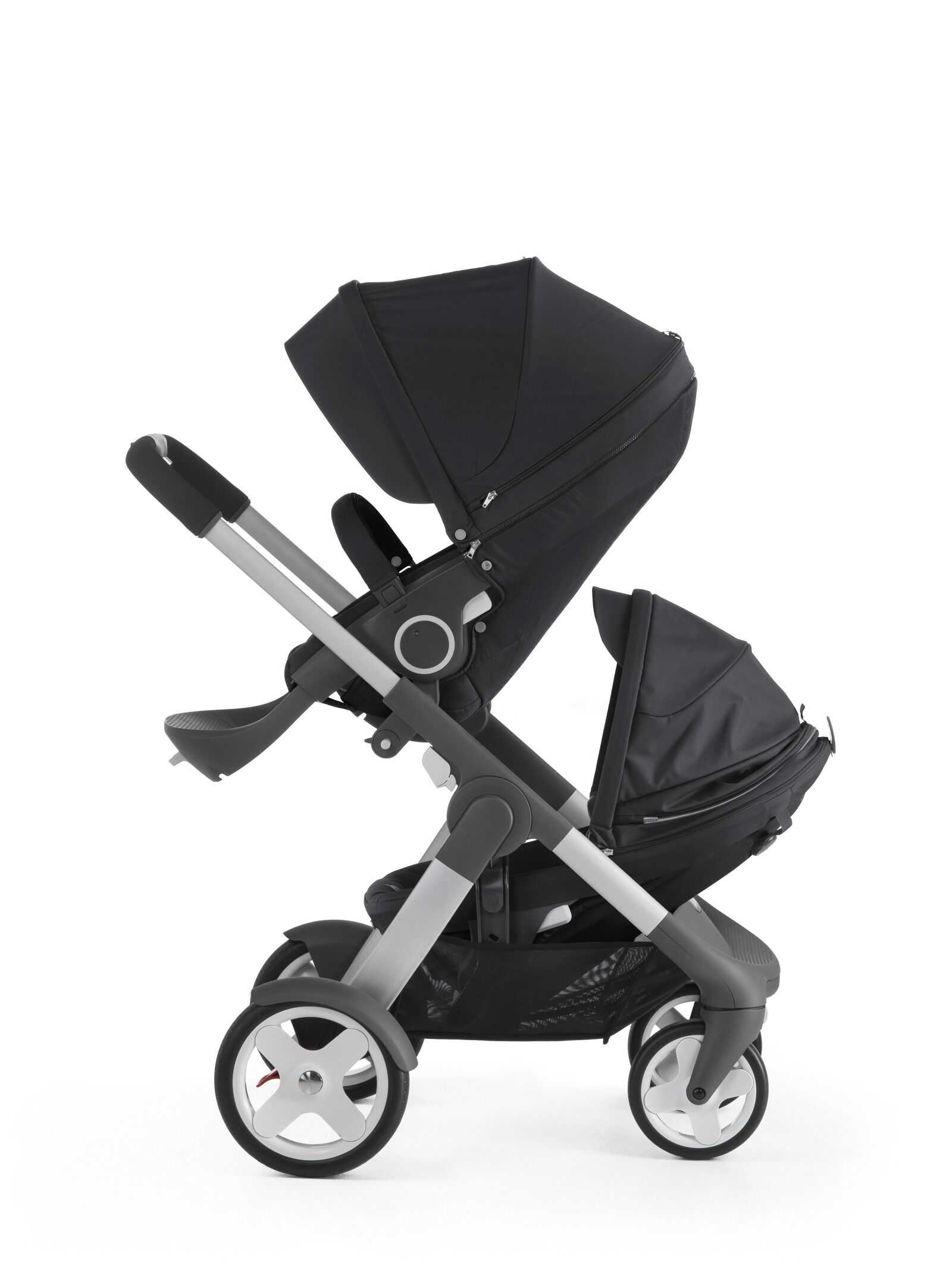 car seat attached to stroller