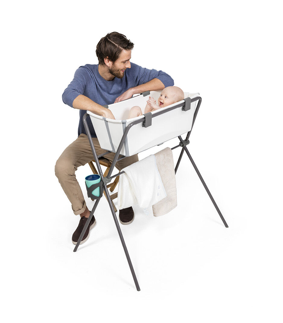 Stokke Flexi Bath X-Large, Transparent Blue - Spacious Foldable Baby  Bathtub - Lightweight & Easy to Store - Convenient to Use at Home or  Traveling 