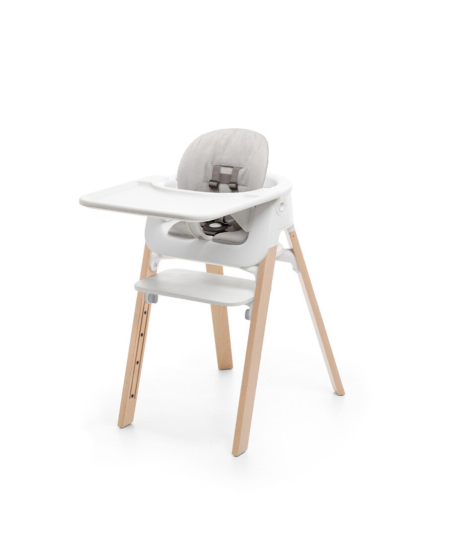 Stokke® Steps™ HC Complete Bundle Nat w White Grey Cushion