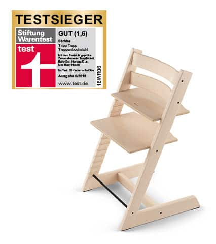 Stokke Steps Chair White Seat Natural Legs